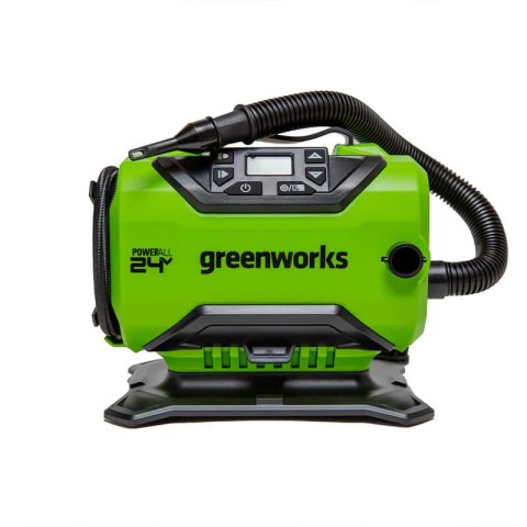 Компрессор автомобильный аккумуляторный Greenworks Арт. 3400807, 24V / 12V (от сети автомобиля), без АКБ и ЗУ