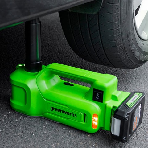 Домкрат гидравлический аккумуляторный Greenworks Арт. 3401407, 24V, без АКБ и ЗУ