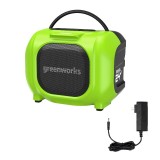 Беспроводная акустическая система аккумуляторная Greenworks Арт. 3503107, 24V/220V, без АКБ и ЗУ