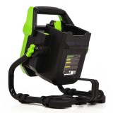 LED-прожектор Greenworks G82WLH с гибридным питанием, 82V / 220V, 1250/2500 лм, крюк для подвеса, крепление на стену, кабель 30 см, без АКБ и ЗУ (3504007)