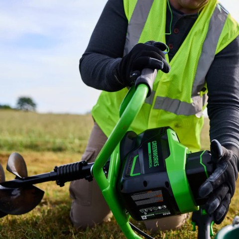 Землебур аккумуляторный Greenworks Арт. 3707907, 82V, без АКБ и  ЗУ