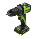Дрель-шуруповерт акк. Greenworks DD345, 24V, б/щет, 27/45 Нм, 13мм, 1х4Ач, ЗУ, кор (3708307CUB)