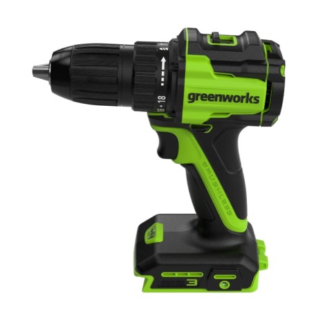 Дрель-шуруповерт акк. Greenworks DD345, 24V, б/щет, 27/45 Нм, 13мм, 1х2Ач, ЗУ, кор (3708307CUA)