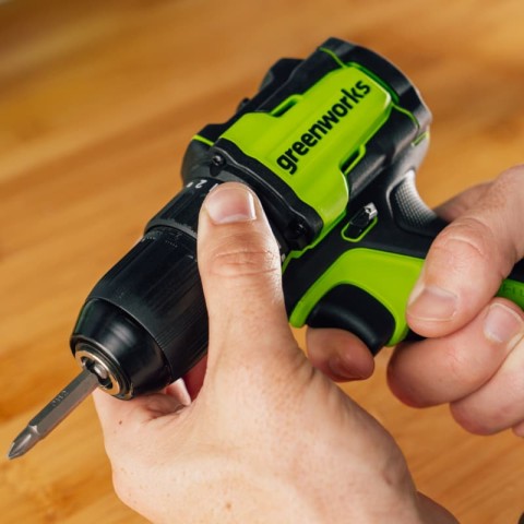 Дрель-шуруповерт акк. Greenworks DD345, 24V, б/щет, 0-450/0-1850 об/мин, 27/45 Нм, 2-13мм, LED, без АКБ и ЗУ (3708307)
