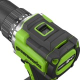 Дрель-шуруповерт акк. Greenworks DD560,24V, б/щет, 0-500/0-2000 об/мин, 30/60 Нм,1,5-13мм, Antikickback,LED, без АКБ и ЗУ (3708407)