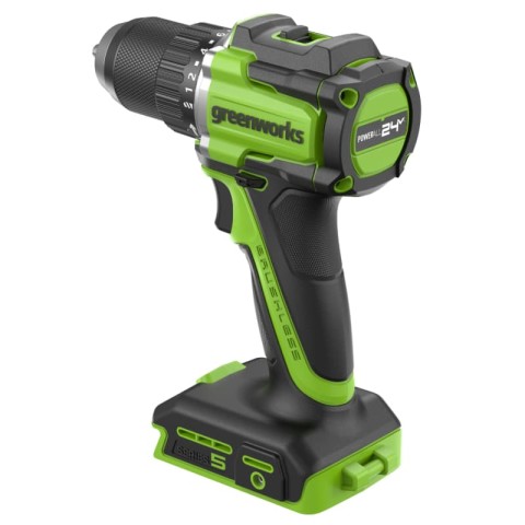 Дрель-шуруповерт акк. Greenworks DD560, 24V, б/щет, 30/60 Нм, 13мм, Anti-kickback,1х2Ач, ЗУ, кор (3708407CUA)