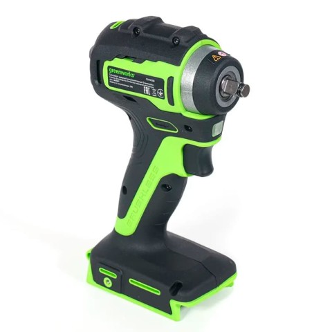 Гайковерт ударный аккумуляторный Greenworks Арт. 3803607, 24V, 200 Нм, бесщеточный, без АКБ и ЗУ