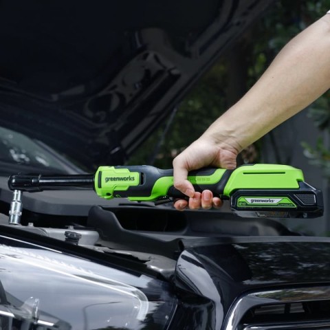 Гайковерт-трещотка удлиненная аккумуляторная Greenworks Арт. 3803907, 24V, 1/2, бесщеточная, без АКБ и ЗУ