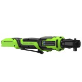 Гайковерт-трещотка Greenworks GD24RW, 24V, бесщеточная, 1/2", 80Нм, редуктор 70 мм, без АКБ и ЗУ с сумкой, арт. 3804007