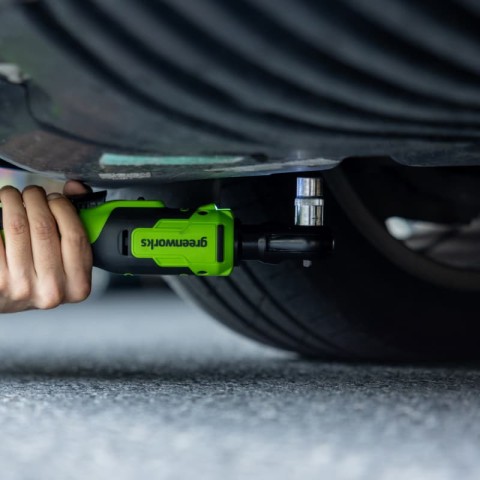 Гайковерт-трещотка Greenworks GD24RW, 24V, бесщеточная, 1/2", 80Нм, редуктор 70 мм, без АКБ и ЗУ с сумкой, арт. 3804007