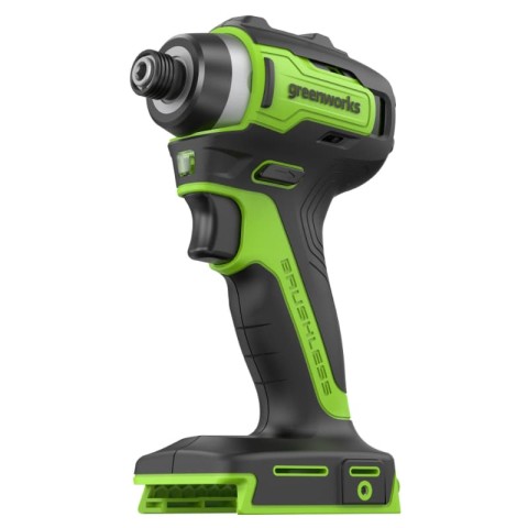 Винтоверт ударный акк. Greenworks ID3170, 24V, б/щет, 0-3200 об/мин, 4000 уд/мин, HEX 1/4, 170Нм, 2х2Ач, ЗУ, кор (3804907CUС)