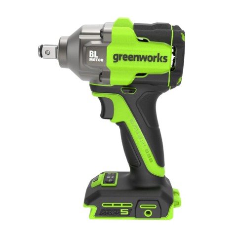 Гайковерт ударный акк. Greenworks IW5500, 24V, б/щет, 1/2'', 500Нм, 3 режима, 1х4Ач,ЗУ,кор (3805007CUB)