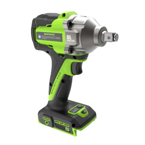 Гайковерт ударный акк. Greenworks IW5500, 24V, б/щет, 1/2'', 500Нм, 3 режима, 1х4Ач,ЗУ,кор (3805007CUB)