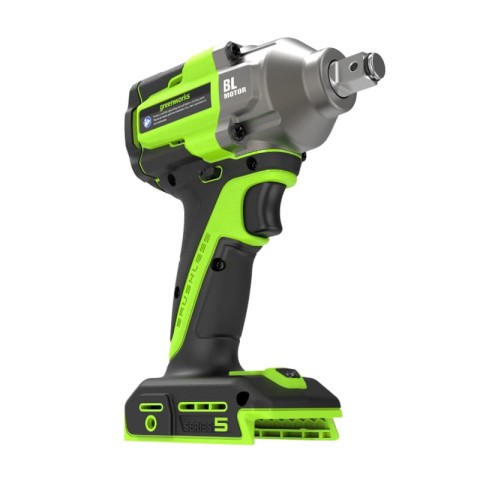 Гайковерт ударный акк. Greenworks IW5500, 24V, б/щет, 1/2'', 500Нм, 3 режима, 1х4Ач,ЗУ,кор (3805007CUB)