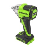 Гайковерт ударный акк. Greenworks IW5500, 24V, б/щет, 1/2'', 500Нм, 3 режима, 1х4Ач,ЗУ,кор (3805007CUB)
