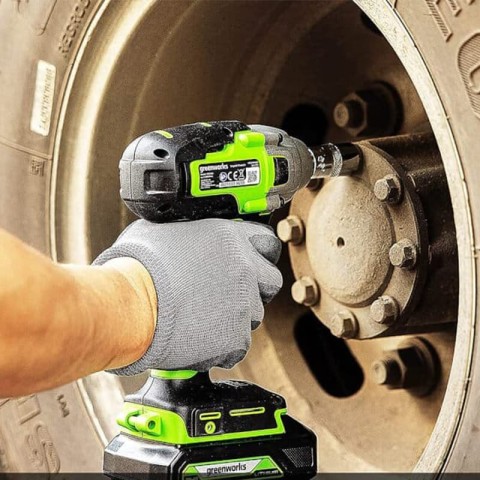 Гайковерт ударный аккумуляторный Greenworks Арт. 3802907, 24V, 400Нм, бесщеточный, без АКБ и ЗУ