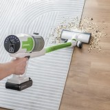 Пылесос вертикальный акк. Greenworks SV24532, 24V, б/щет, 350 Вт, 21 кПа, электрощетка, 3 насадки, LED, белый+зеленый, 1х2Ач и ЗУ (4702007UA)