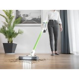 Пылесос вертикальный акк. Greenworks SV24532, 24V, б/щет, 350 Вт, 21 кПа, электрощетка, 3 насадки, LED, белый+зеленый, 1х2Ач и ЗУ (4702007UA)