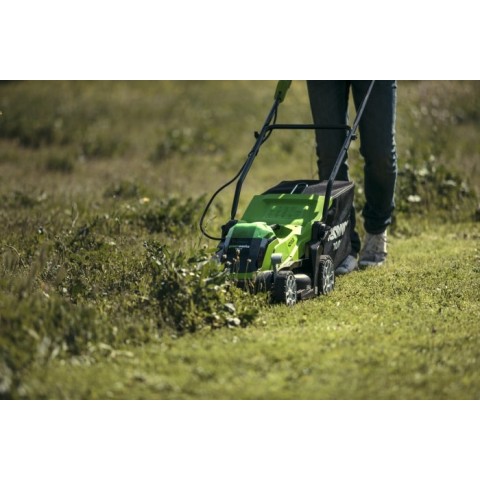 Газонокосилка аккумуляторная Greenworks Арт. 2501907UB, 40V, 35 см, c 1хАКБ 4 Ач и ЗУ