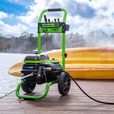 Мойка высокого давления аккумуляторная  Greenworks Арт. 5106207, 60V, 250 бар, бесщеточная, с портом на 2 АКБ, без АКБ и ЗУ
