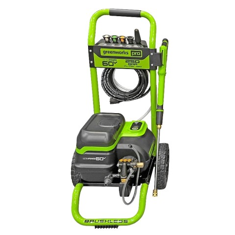 Мойка высокого давления аккумуляторная  Greenworks Арт. 5106207, 60V, 250 бар, бесщеточная, с портом на 2 АКБ, без АКБ и ЗУ