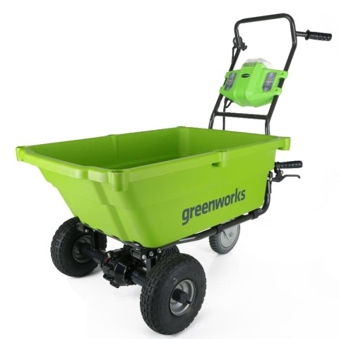 Садовая тележка самоходная Greenworks Арт. 7400007UB, 40V, 106 л, с 1хАКБ 4 Ач и ЗУ