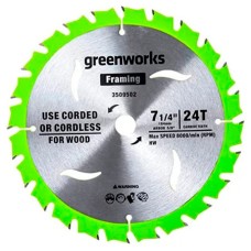 Диск пильный  по дереву для циркулярной пилы Greenworks, Арт. 2943407, 184x20 мм, 24T