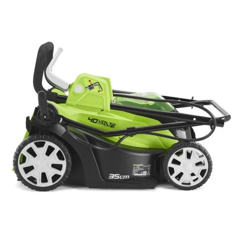 Газонокосилка аккумуляторная Greenworks Арт. 2501907UA, 40V, 35 см, c 1хАКБ 2 Ач и ЗУ