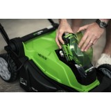Газонокосилка аккумуляторная Greenworks  Арт. 2504707VB,  40V, 41 см, c 1хАКБ 4 Ач и ЗУ