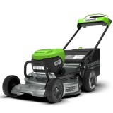 Газонокосилка аккумуляторная Greenworks Арт. 2519407U2B, 82V, 56см, с алюминиевой декой, самоходная, бесщеточная, с двумя 5 Ач АКБ и двойным ЗУ