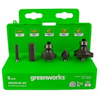Набор фрез 6,35 мм (5 шт.) для фрезера Greenworks, Арт. 2953207