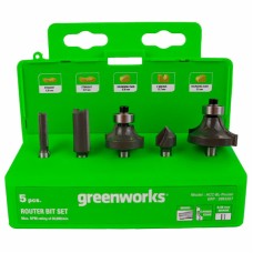 Набор фрез 6,35 мм (5 шт.) для фрезера Greenworks, Арт. 2953207