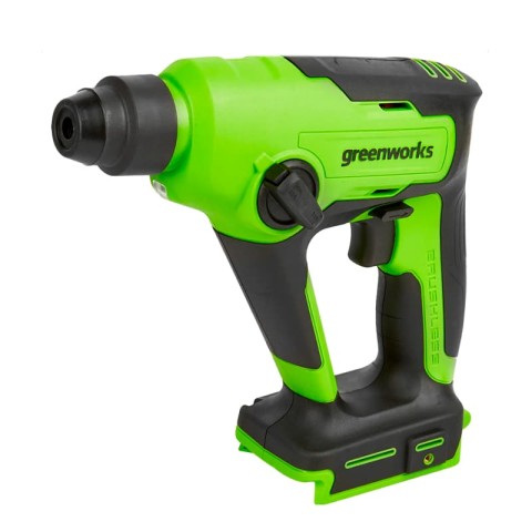 Перфоратор аккумуляторный бесщеточный Greenworks Арт. 3803107UA, 1,2 Дж, 24V, c 1хАКБ 2Ач и ЗУ