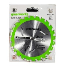 Диск пильный по дереву для циркулярной мини пилы Greenworks, Арт. 2952507, 120х9,5 мм, 24T
