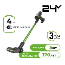 Пылесос беспроводной вертикальный аккумуляторный Greenworks Арт. 4700607UB, 24V, с 1хАКБ 4 Ач и ЗУ