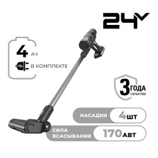 Пылесос беспроводной вертикальный аккумуляторный Greenworks Арт. 4701407UB, 24V, с 1хАКБ 4 Ач и ЗУ