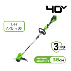 Триммер аккумуляторный Greenworks Арт. 2112207, 40V, 38 см, без АКБ и ЗУ