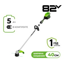 Триммер аккумуляторный Greenworks ST121, 82V, 1,2кВт, 40 см, бесщеточный, с 1хАКБ 5 Ач и ЗУ (2112507UB)