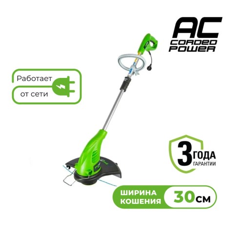 Триммер электрический Greenworks Арт. 21217 Basic, 500 Вт, 30 см