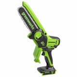 Цепная мини-пила аккумуляторная Greenworks CS2410A, 24V, 10см, c 1хАКБ 4Ач и ЗУ (CS2410AUB)