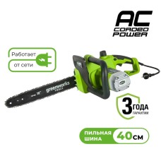Цепная пила электрическая Greenworks Арт. 20027, 1800 Вт, 40 см