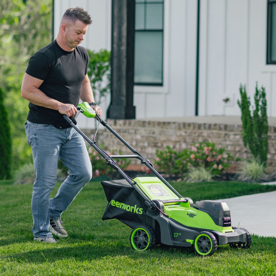 Газонокосилка аккумуляторная Greenworks GD24X2LM411, 2х24V, 41 см, бесщеточная, c 2хАКБ 4Ач и ЗУ (2520907UD)