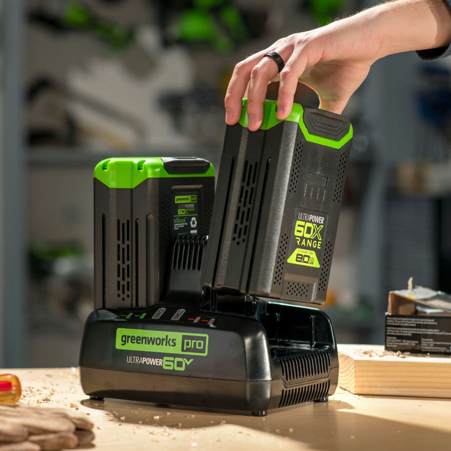 Быстрое зарядное устройство для двух аккумуляторов Greenworks Арт. 2954407, 60V, 10А