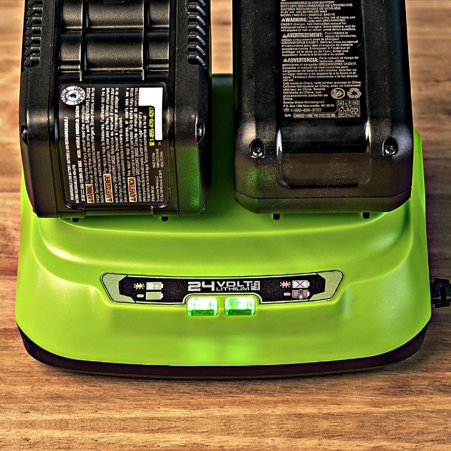 Ультрабыстрое двойное зарядное устройство Greenworks G24X2C8, 24V, 8A (2958807)