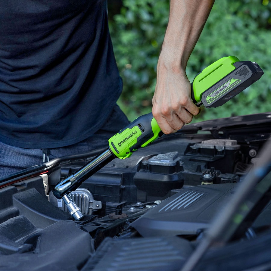 Гайковерт-трещотка удлиненная аккумуляторная Greenworks Арт. 3803907, 24V, 1/2, бесщеточная, без АКБ и ЗУ