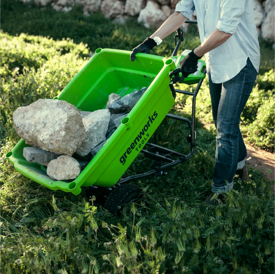 Садовая тележка самоходная Greenworks Арт. 7400007, 40V, 106 л