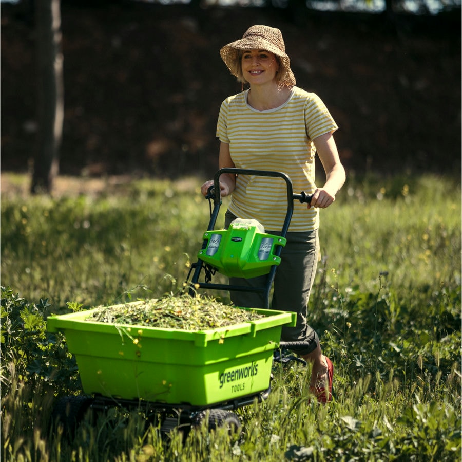 Садовая тележка самоходная Greenworks Арт. 7400007, 40V, 106 л